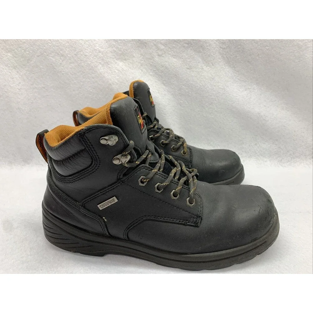 Thorogood Steel Toe Work Boots 804-6135 Men's 11.5 M Black Well Loved